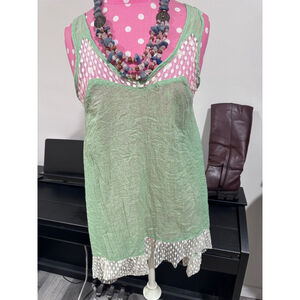 Women's Unbranded Green Dress M White Lace